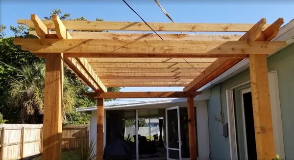 Attached Pergola Shade Structure
