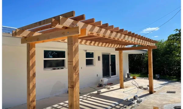 Backyard Pergola Installation