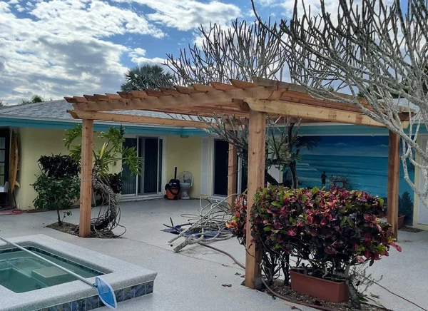 Pool Patio Pergola Installation